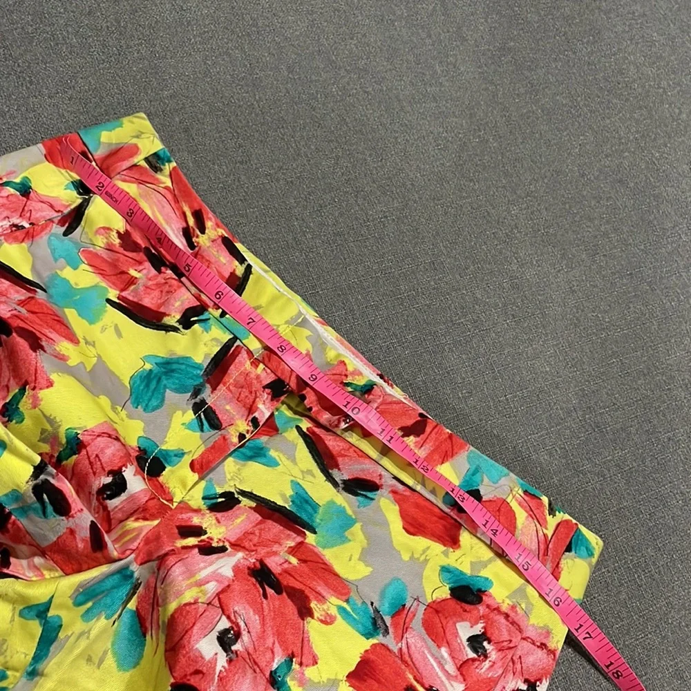 J.Crew Factory Yellow with Red Flower Print throughout